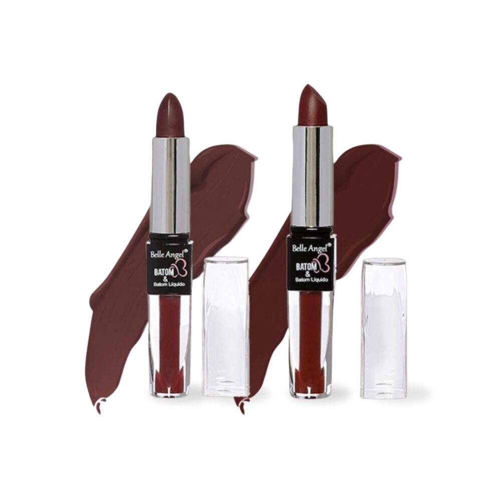 Batom líquido preto Belle Angel com acabamento matte