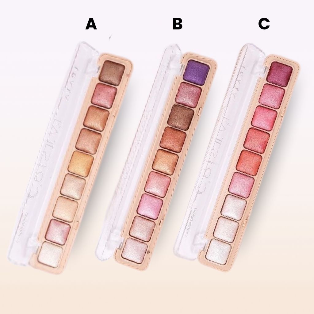 Paleta de Sombra Baked Cristal Vivai A e B – Brilho Intenso e Longa Duração